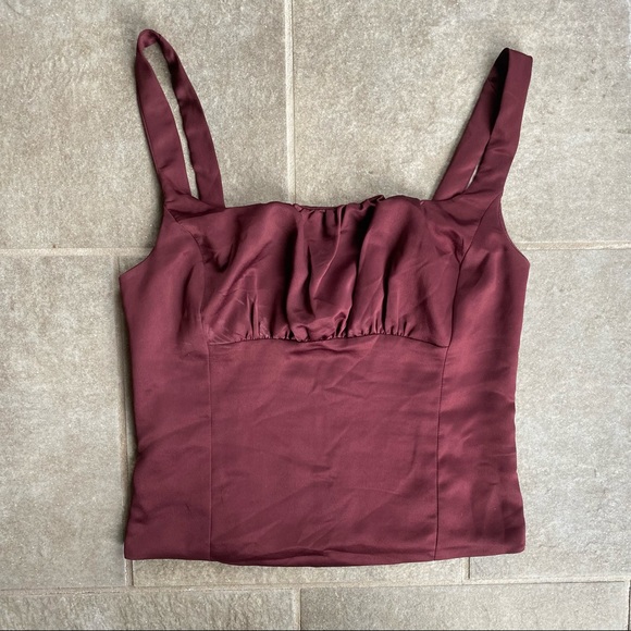 Dynamite Harlow Satin Ruched Cami - Picture 2 of 4